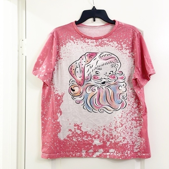 SHEIN curve Christmas Santa short sleeve t-shirt - Picture 1 of 5